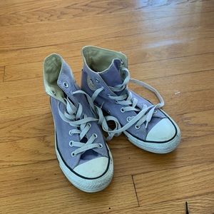 Lilac purple high top converse